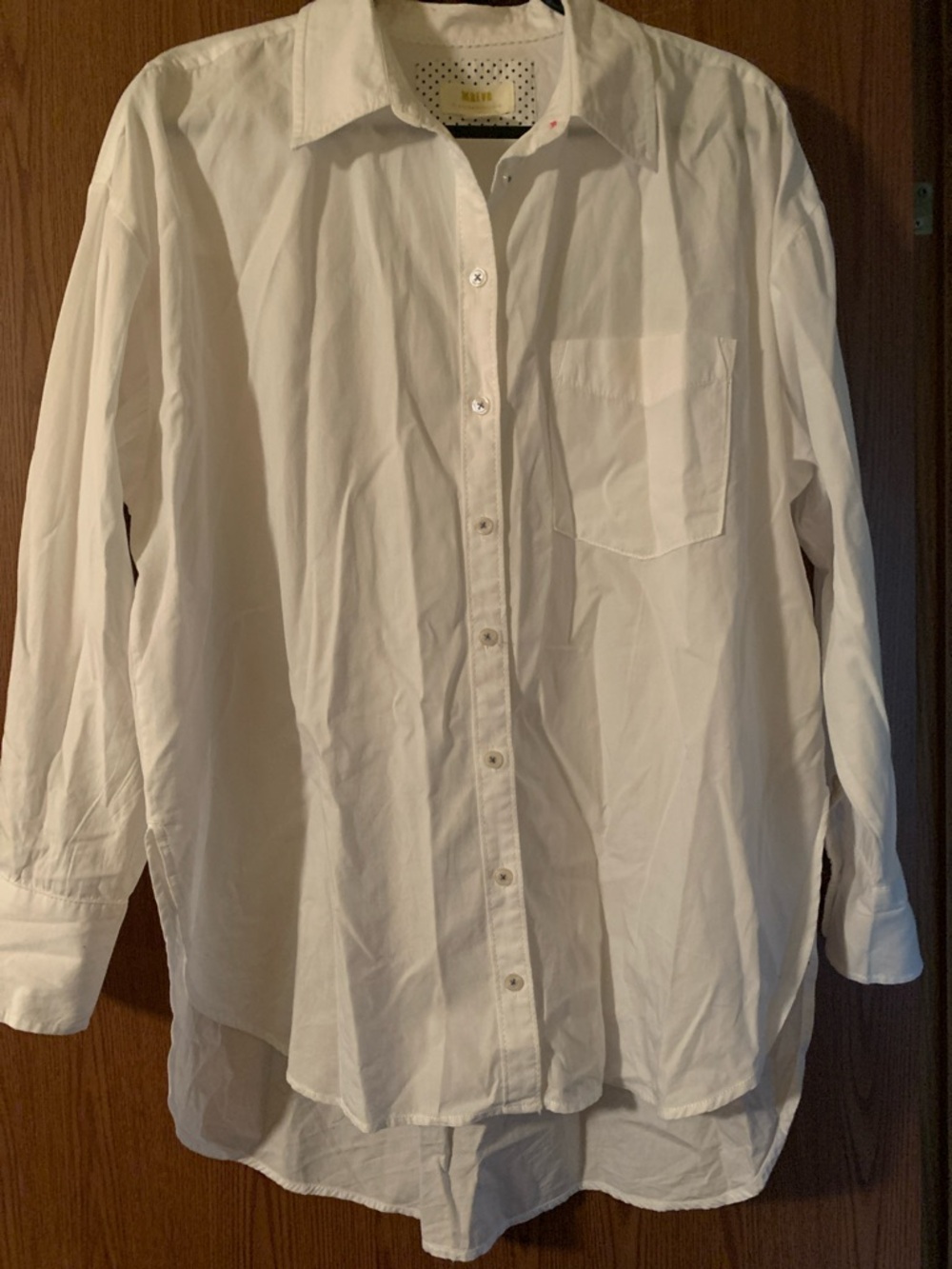 Maeve by Anthropologie women White Button-Up Shirt - Classic Long Sleeve Size S